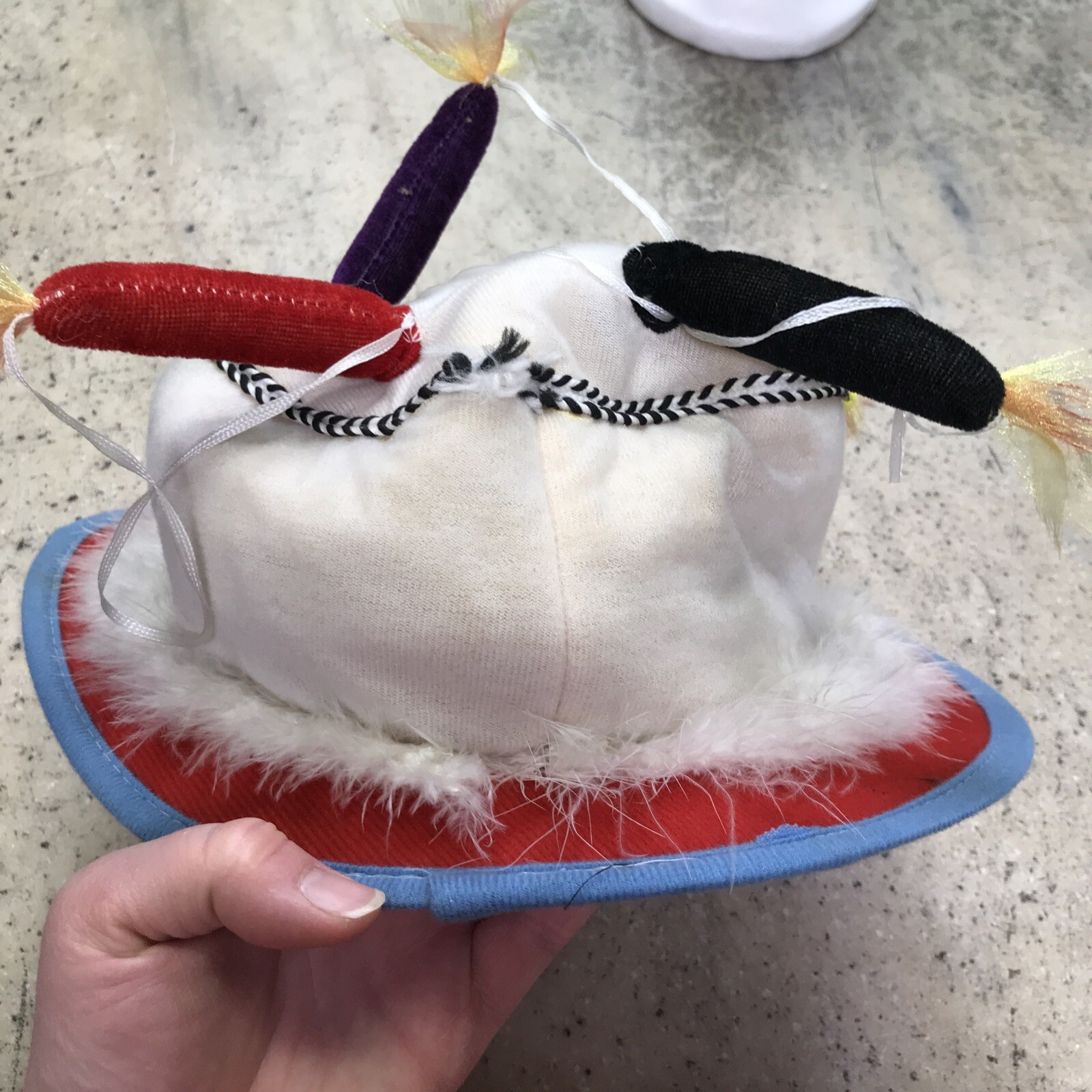 Vintage Happy Birthday Cake Hat Unisex Adult Sz Fancy Dress Party Hat Fast Ship!