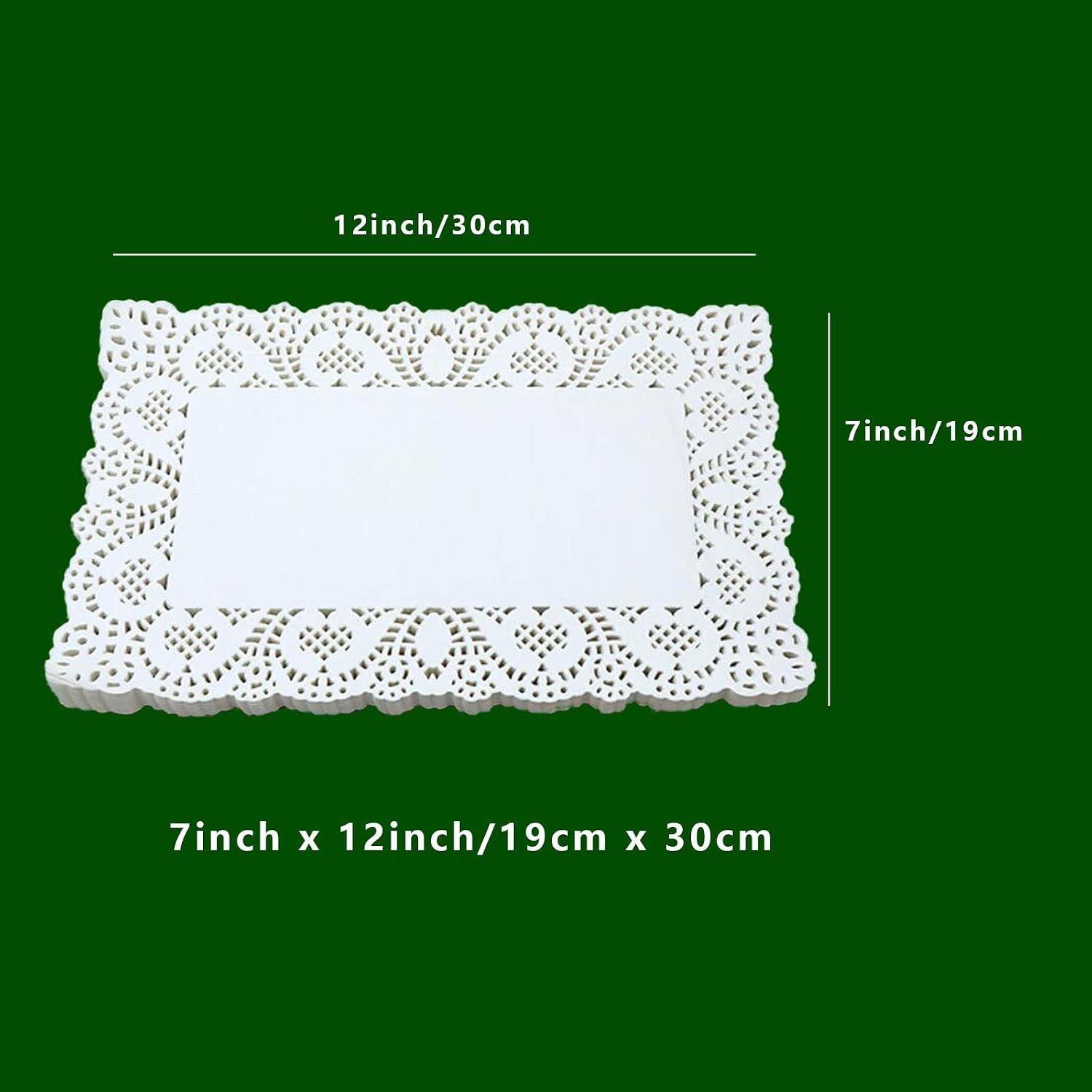 7 Inch X 12 Inch Rectangle Paper Doilies/Lace Paper Placemats/Disposable