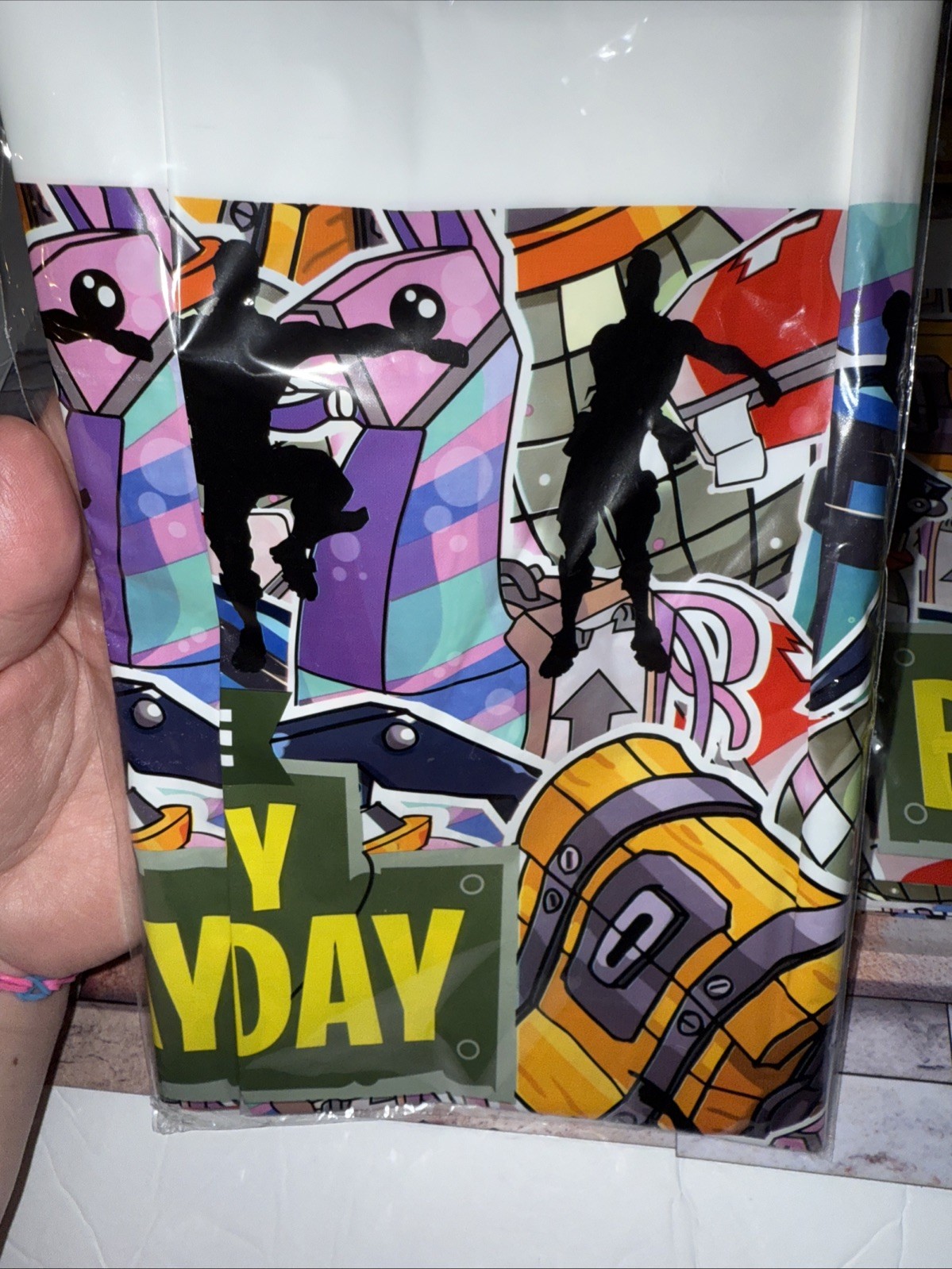 2x Fortnite Theme Plastic Tablecloth Rectangle Birthday Party Supplies Decor
