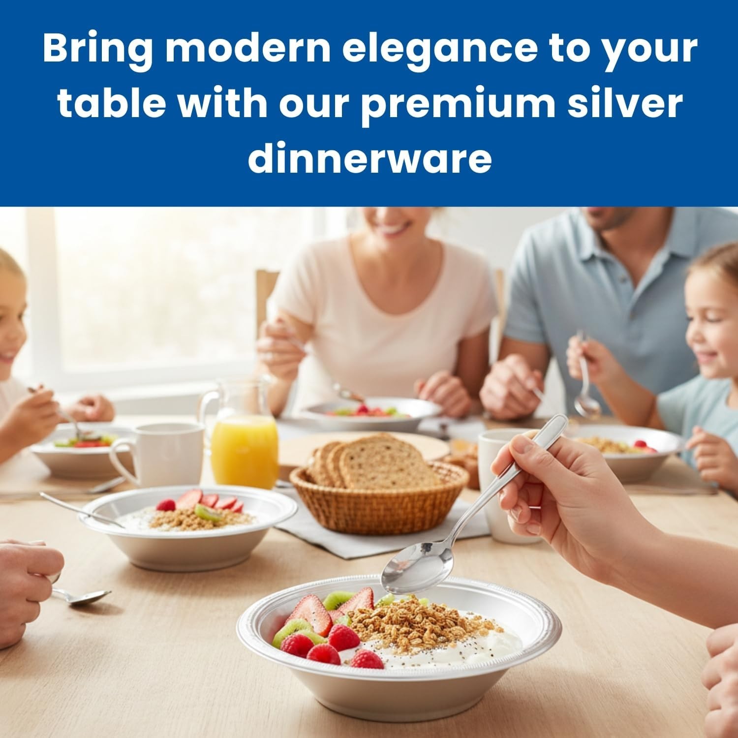 Silver Solid Color Premium Heavy Weight Plastic Soup Bowl (15 Oz.) 50 Count –
