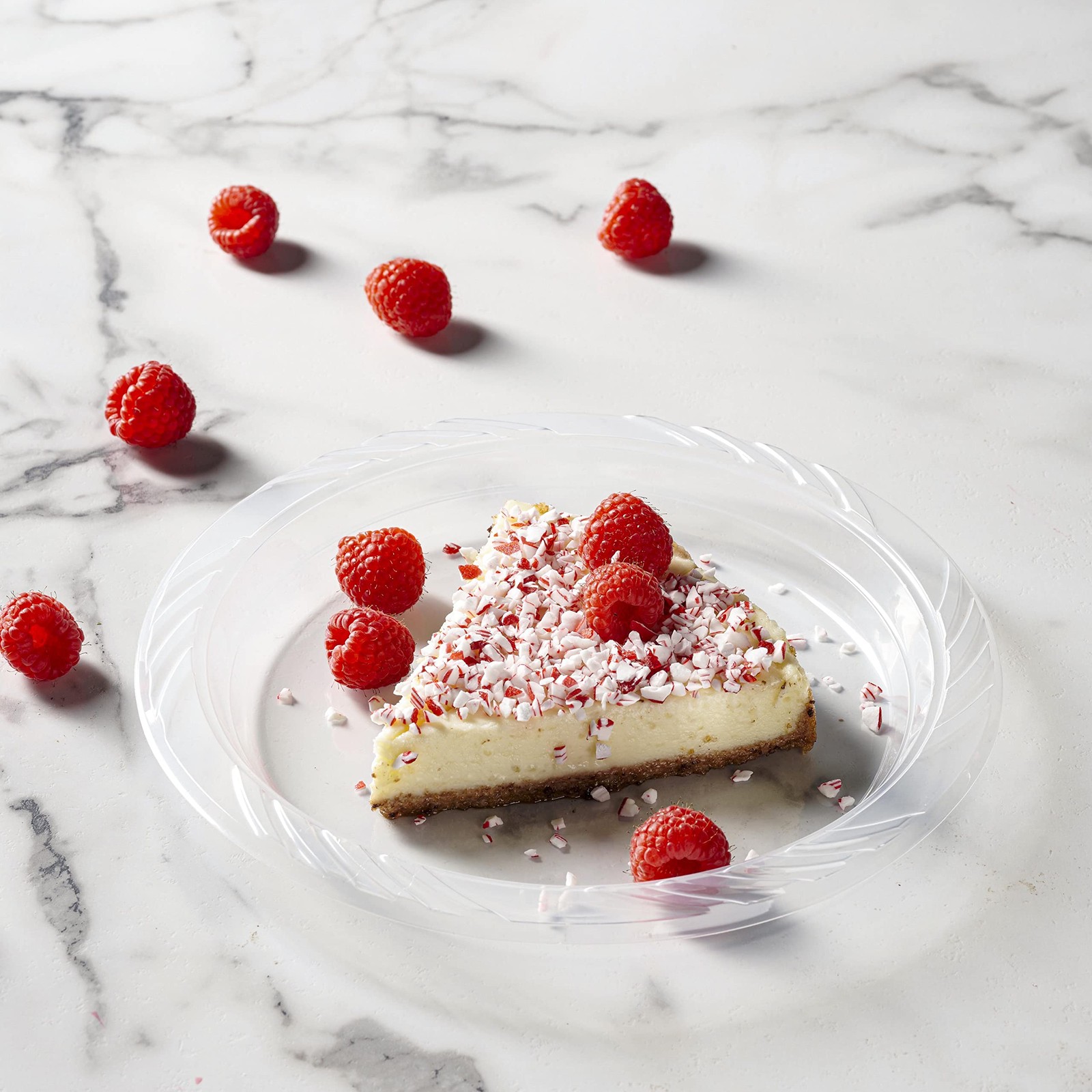 200 Clear Plastic Plates Set – 6 Inch Disposable Dessert Plates, Bulk Pack fo…