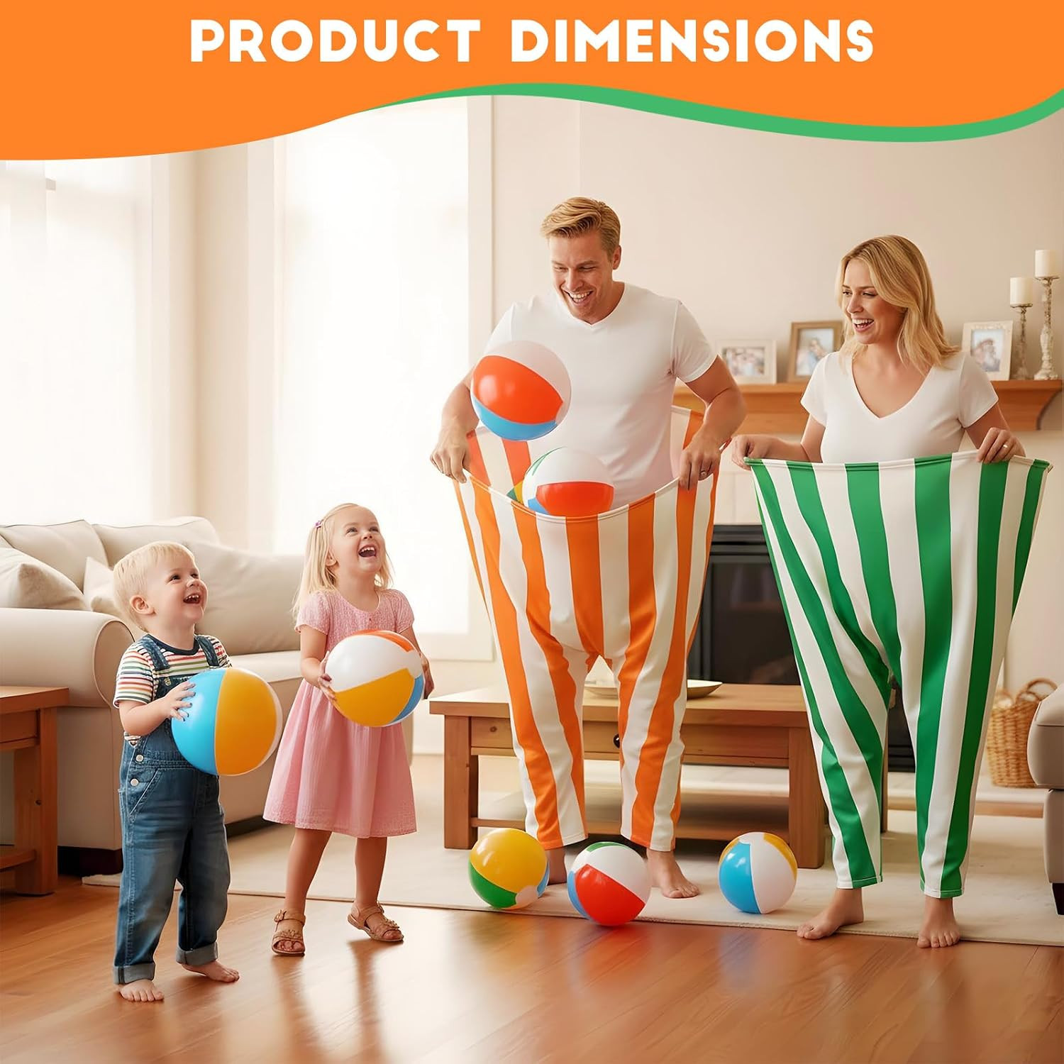 Granny Pants Outdoor Game,Giant Oversized Granny Funny Pants Set with Bouncy Bal
