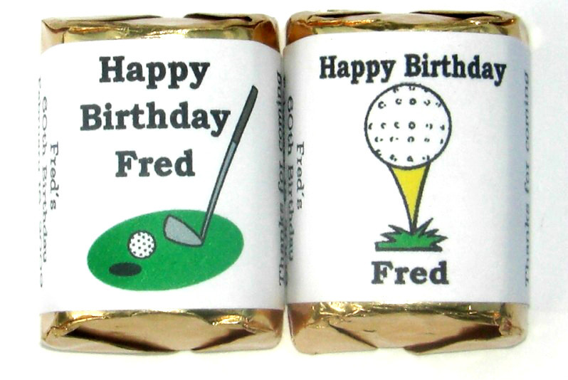 30 GOLF BIRTHDAY OR ANY OCCASION CANDY WRAPPERS FAVORS