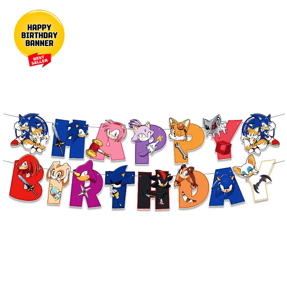 39pcs Sonic The Hedgehog Balloons Sonic Birthday Party Decoration Sonic Party