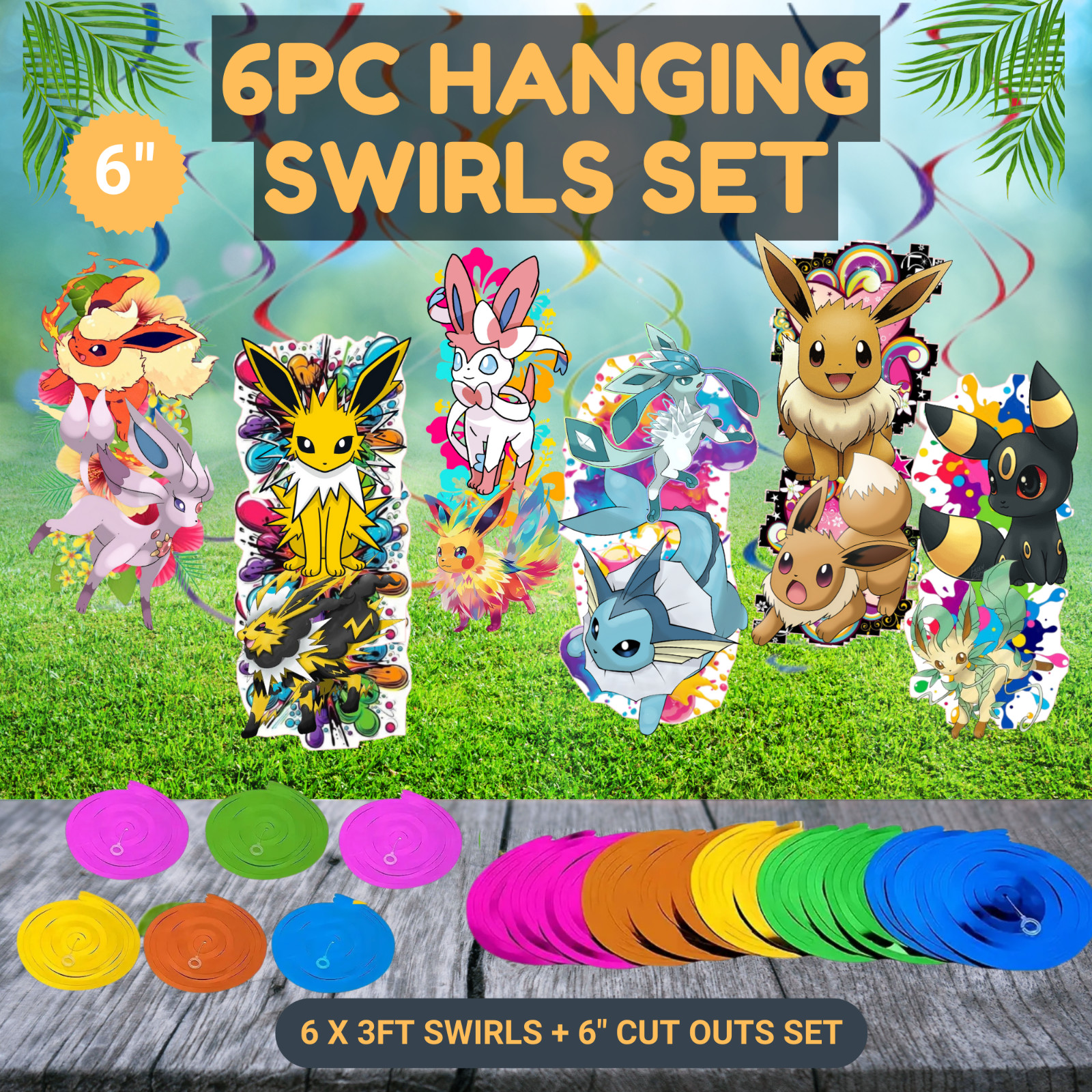 POKEMON PARTY SUPPLIES BIRTHDAY DECORATION BALLOON TABLEWARE SWIRL PLATE CUP