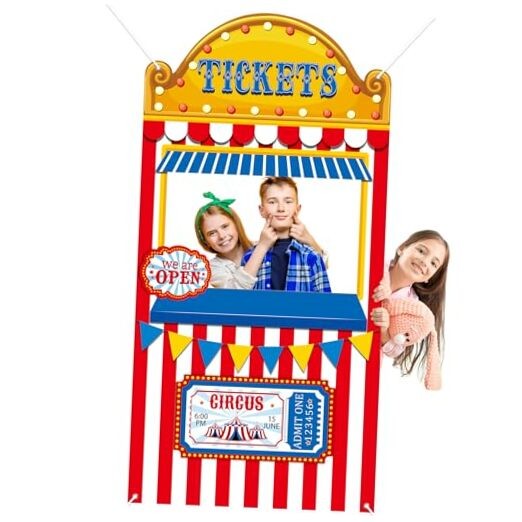 Carnival Circus Party Decorations Carnival Ticket Booth Circus Theme Photo