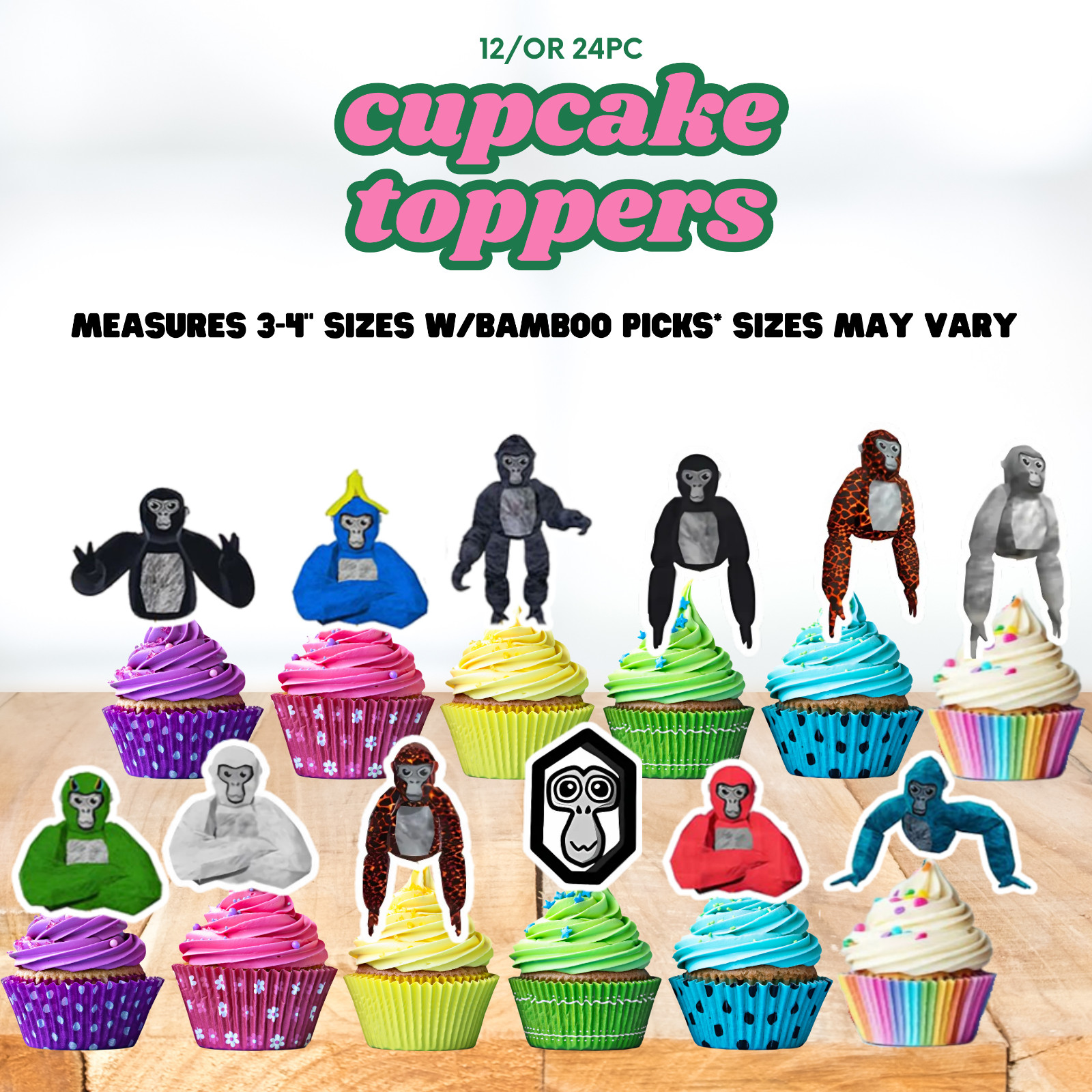 Gorilla tag Party Supplies happy birthday centerpiece decoration gift box favor