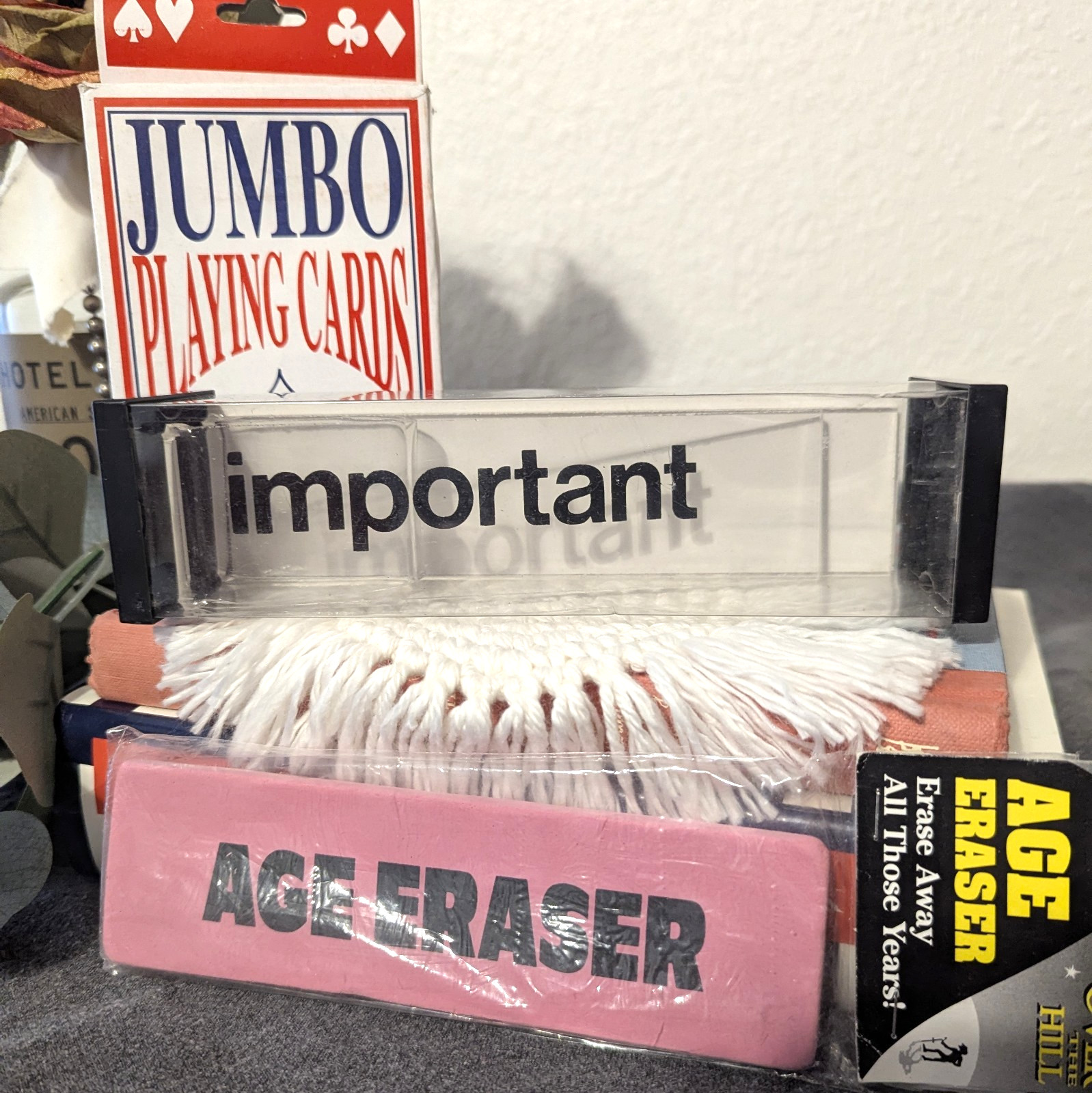 Over The Hill Birthday Lot Of 3 XXL Novelty Gifts Age Eraser Jumbo Cards Bundle