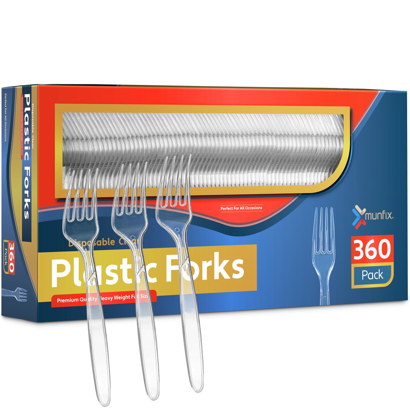 360 Count Clear Plastic Forks Heavy Duty Premium Disposable Forks Heat Resist…