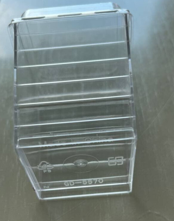 Mini Dessert Cups, 5.4oz Disposable Square Cups Clear Plastic with Lids