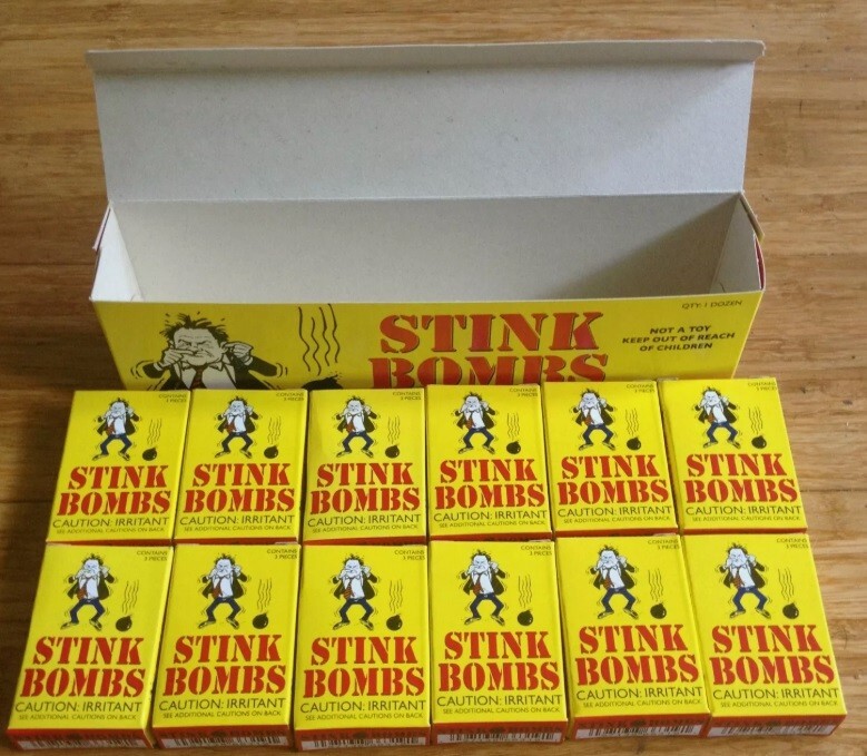36 Stink Bombs – Stinky Glass Gag Prank Fart Joke (1 case of 36)