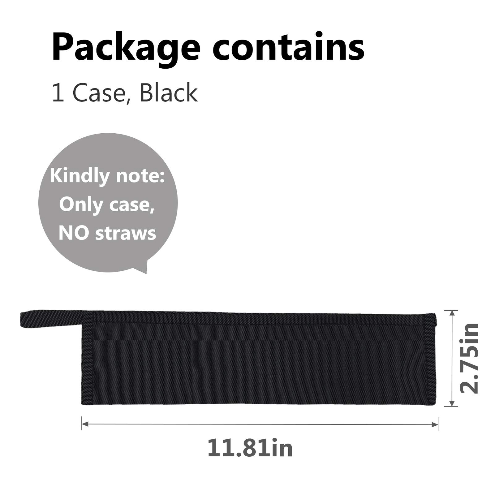 Reusable Straws Pouch Carrying Case For Metal Straws Paper Straw Plastic Straws