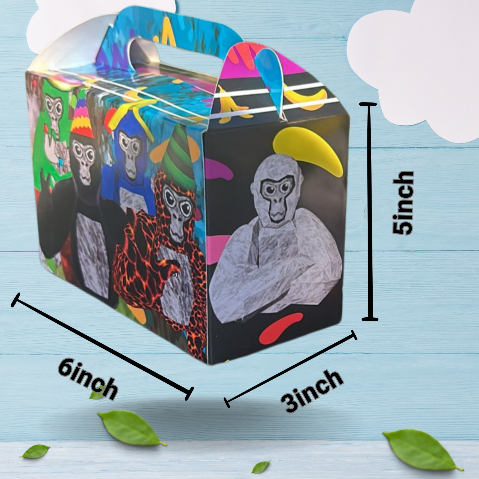 Gorilla tag Party Supplies happy birthday centerpiece decoration gift box favor