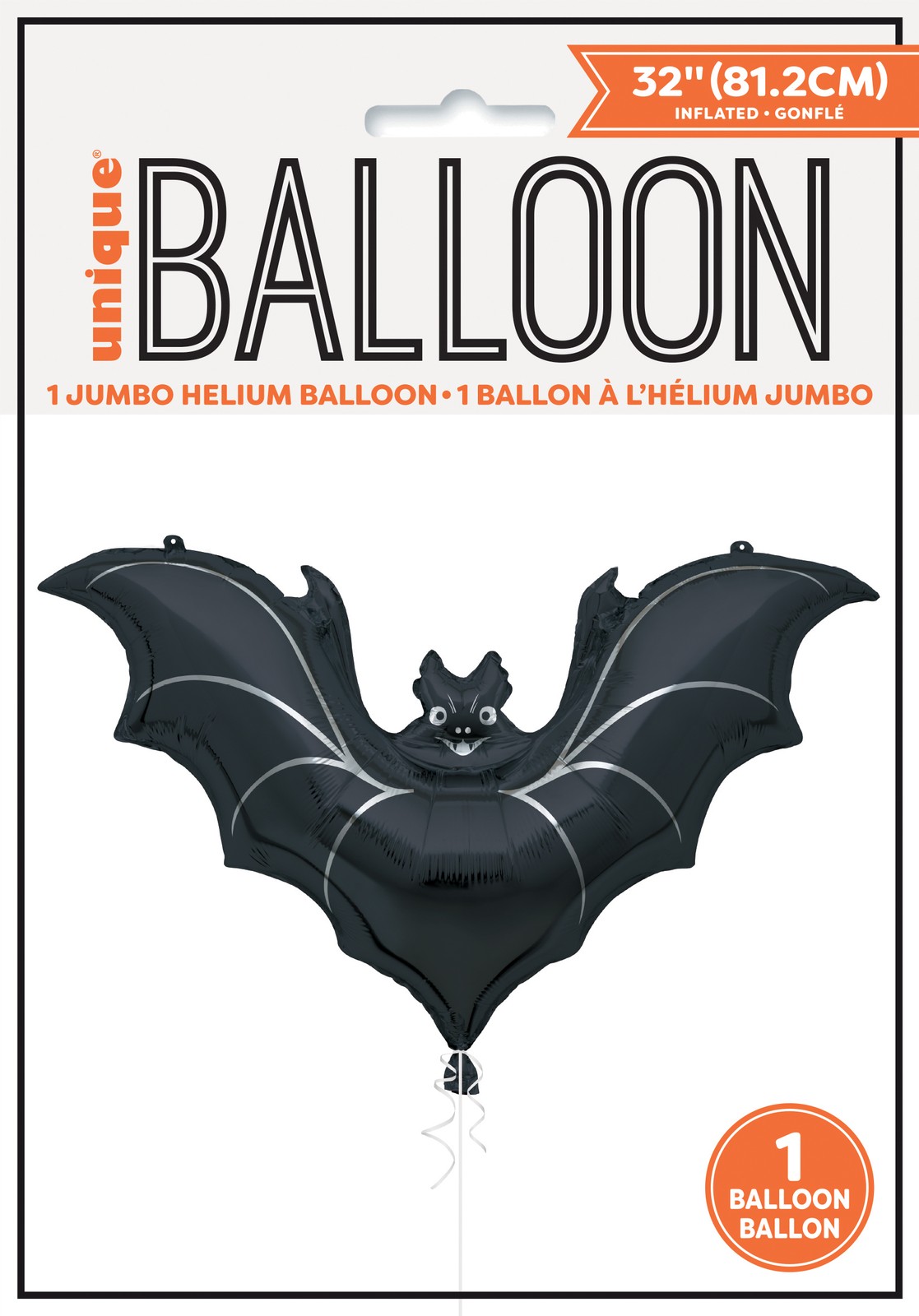 Halloween Bat Balloon Party Decoration Extra Large 80cm Black Bat Foil Balloon