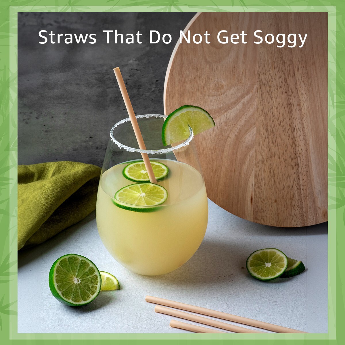 Ibambo Bamboo Disposable Straws – 1000 Pack, Single Wrapped Compostable Straws