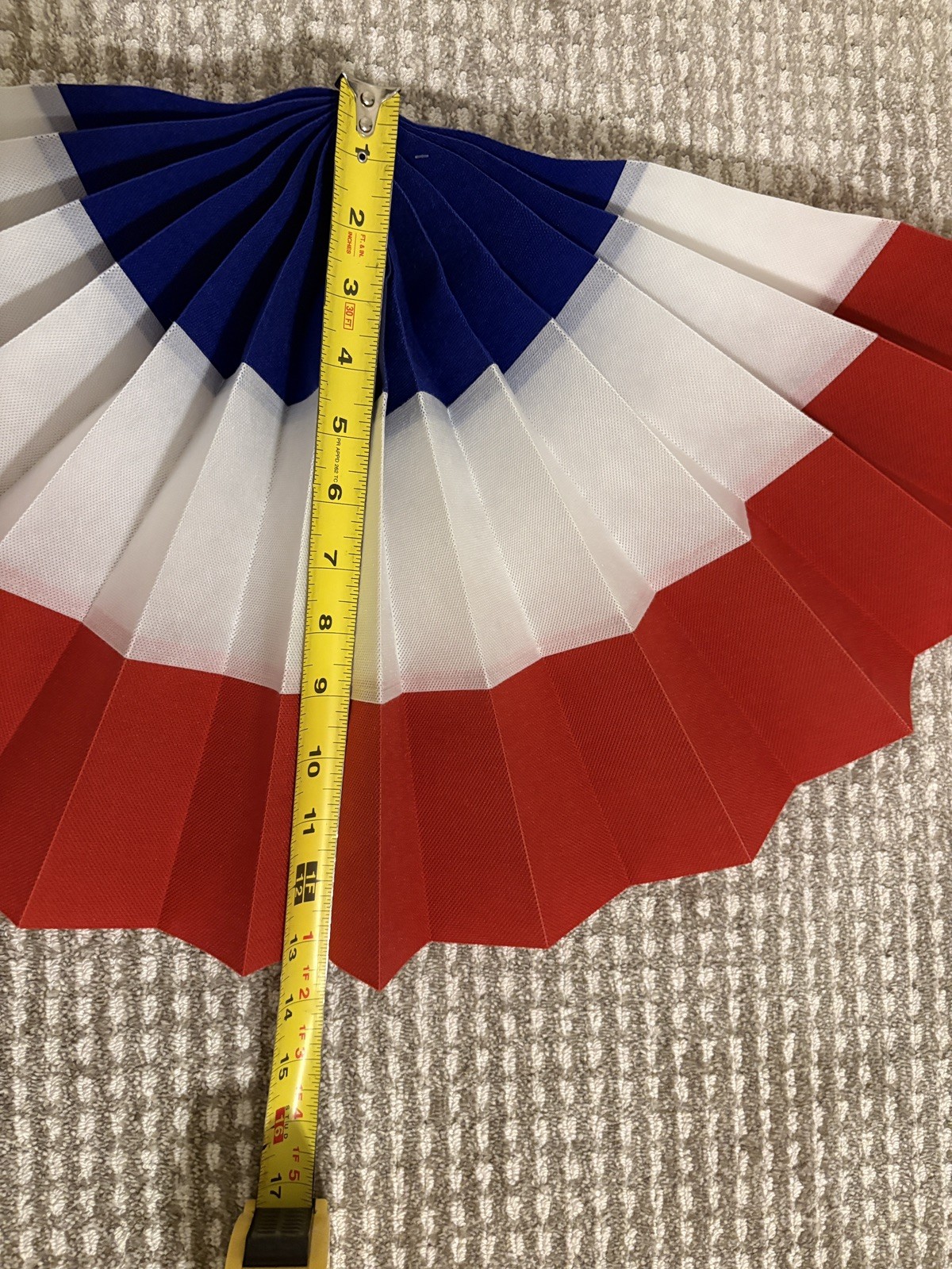Set Of 4 American Patriotic Red White And Blue Bunting, 4th Of July Decor