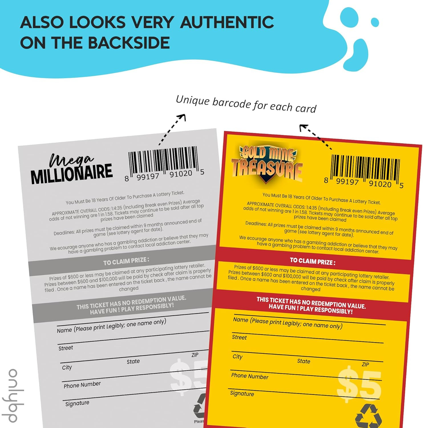 10 Fake Lottery Tickets and Scratch off Cards That Look Real – Winning