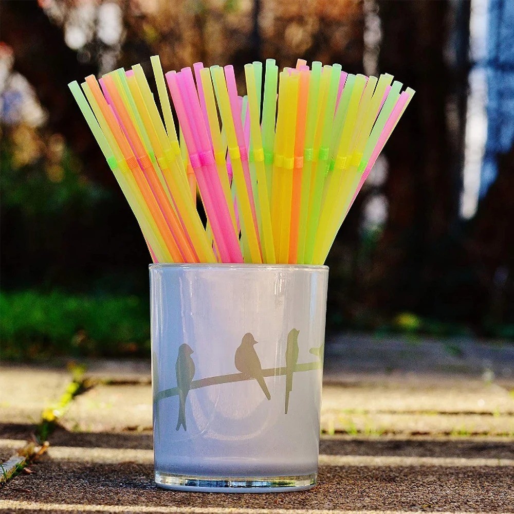 50-3000Pcs Multicolor Drinking Straws Rietjes Milk Tea Bar Party Wedding Kitchen