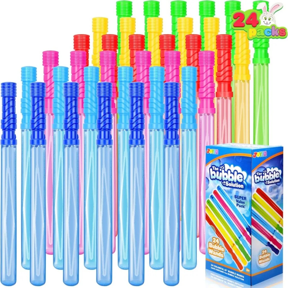 24 Pack Big Bubble Wands 14.6″ Summer Outdoor Toys Party Favor Supplies