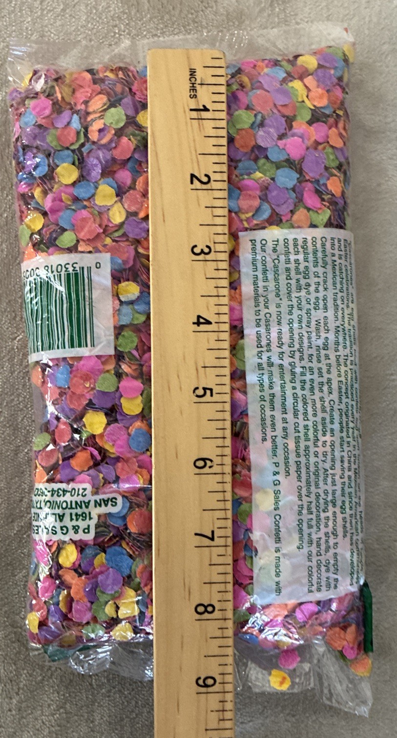 Confetti Multicolor Pastel 3 oz All-Occasion Cascarones Easter Baskets Vintage