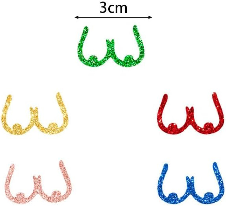 100PCS Breast Cancer Awareness Confetti Multi Color Breast Table Confetti Breast