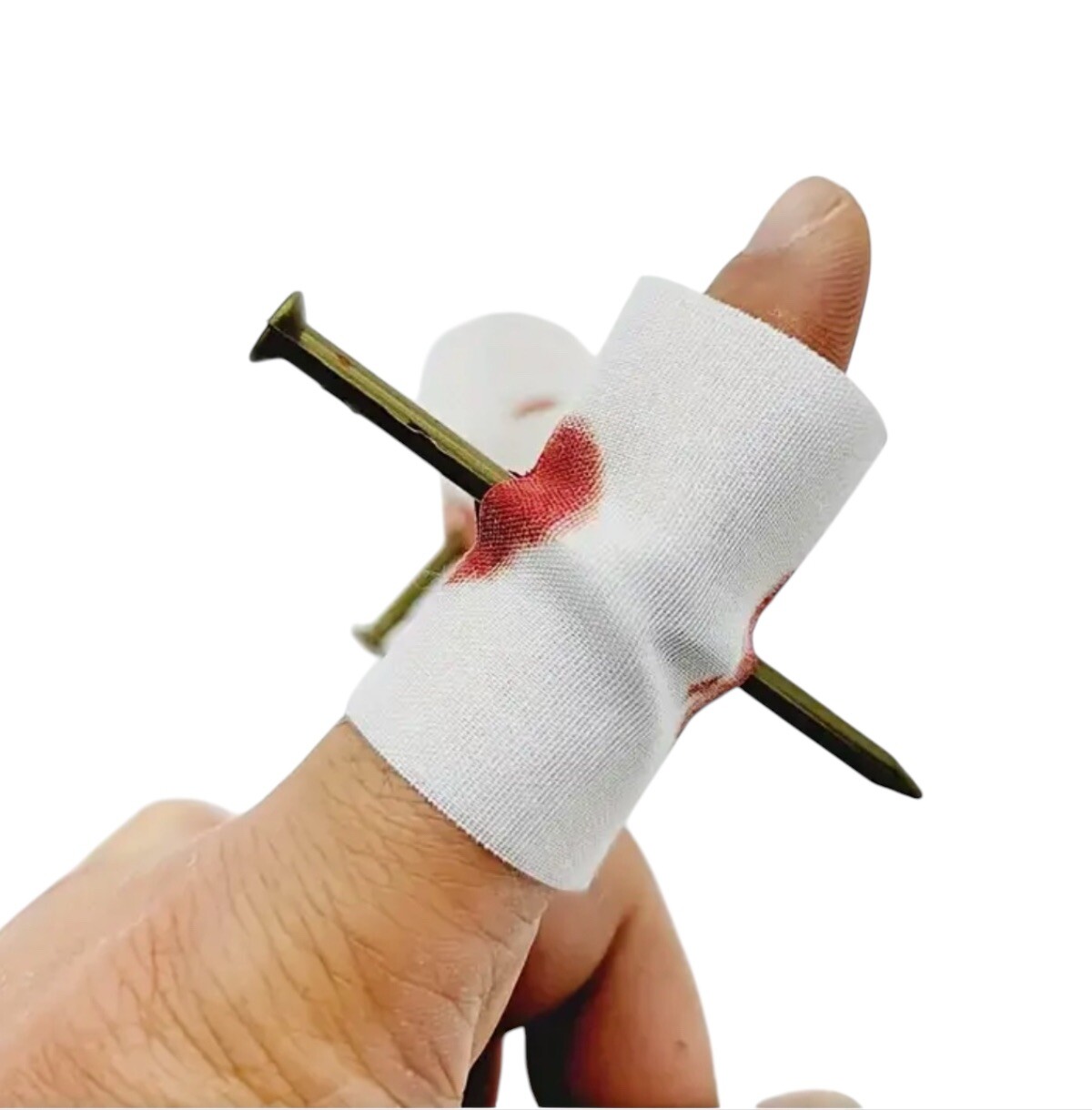 2 PACK – Funny Prank Prop Fake Finger Through Nail Prank Toys Scary Prank Toys