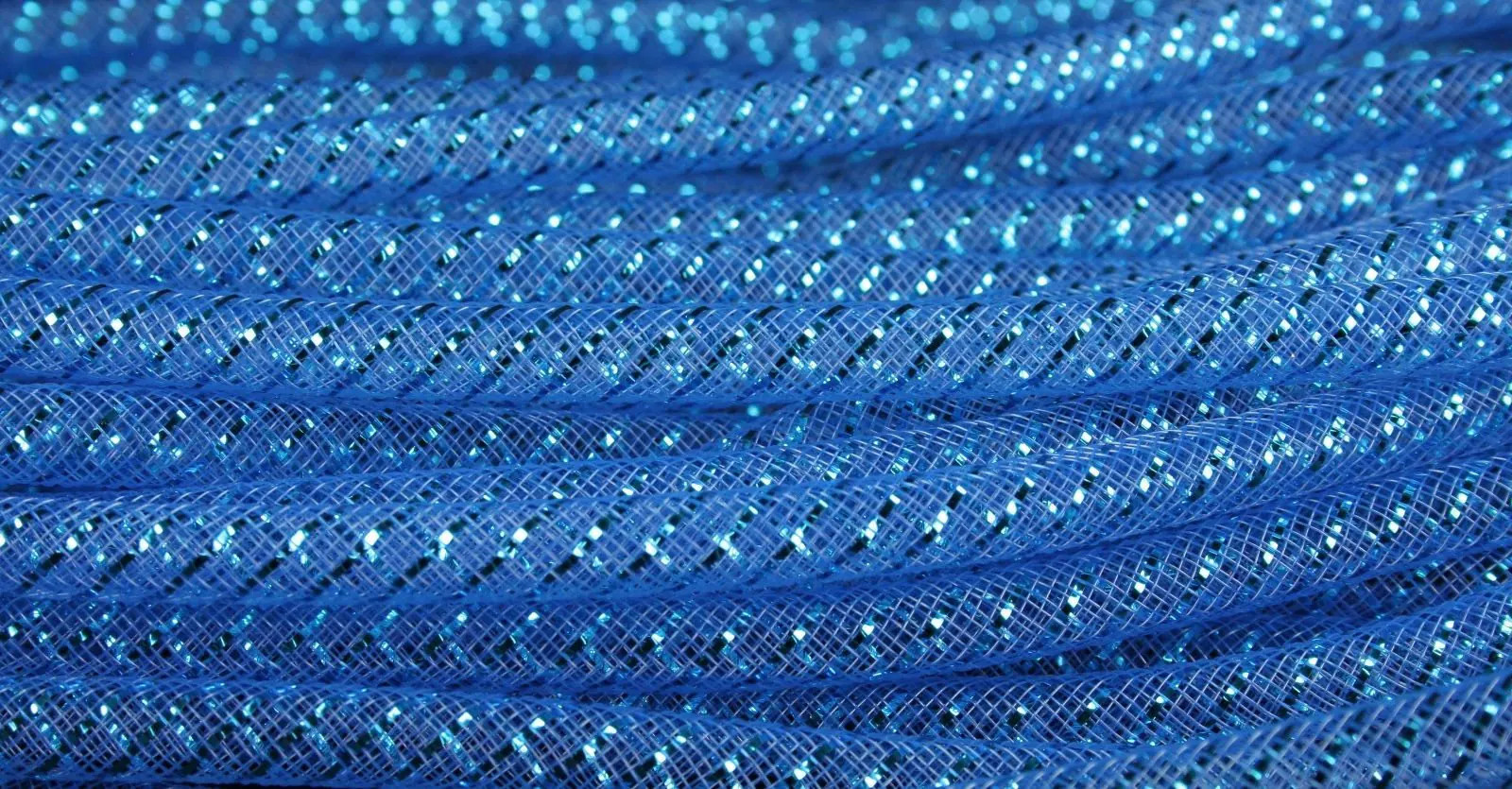 8MM Deco Mesh Tubing Flexible CYBERLOX Party & Holiday Choose Color and Yards