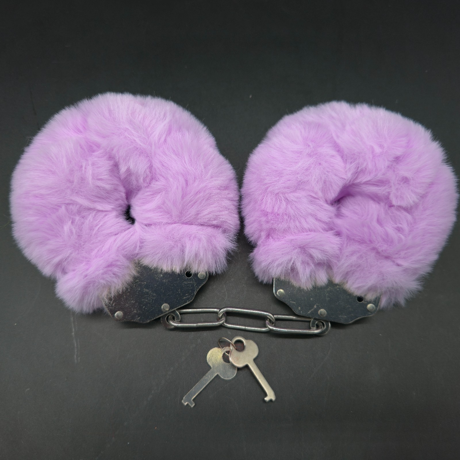 Furry Fuzzy Costume Handcuffs Metal Wrist Cuffs Soft Bachelorette Hen Party
