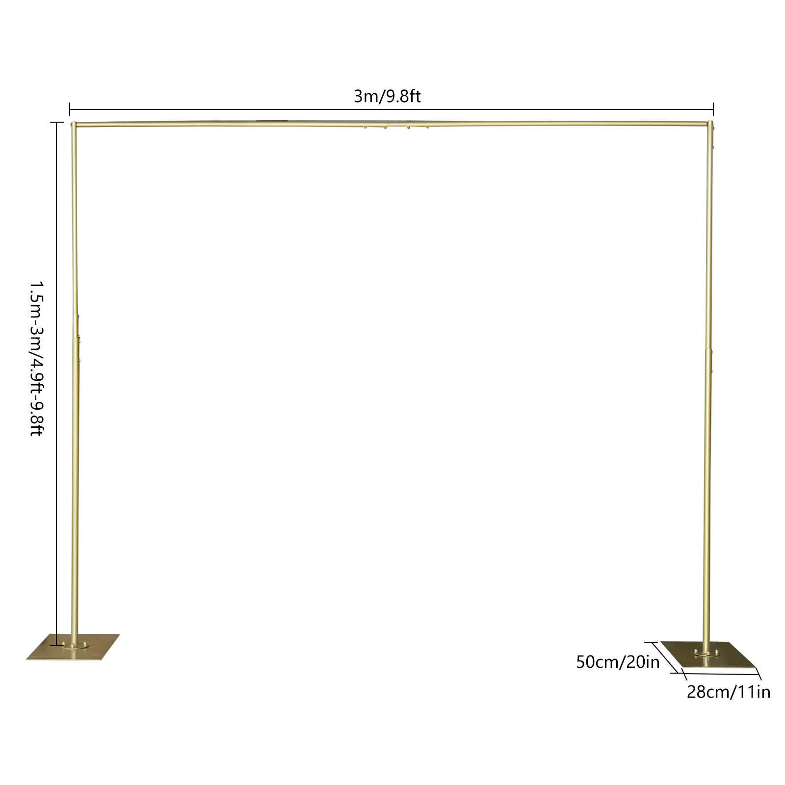 3x3M Metal Flower/Balloon Floor Stand Backdrop For Wedding/Party/Venue Decor