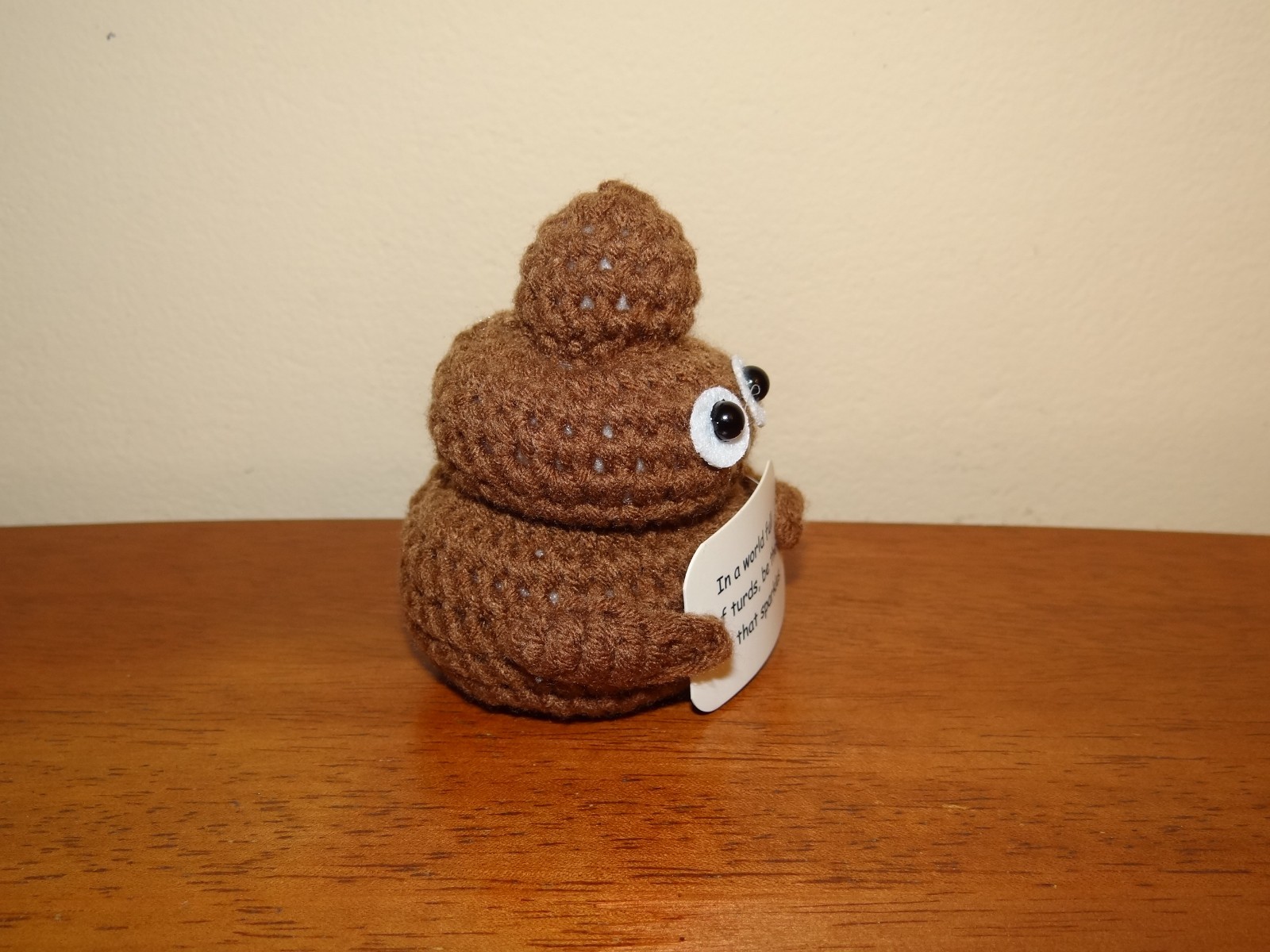 Poop Emoji Emotional Support Crochet In A World Full Of Turds Funny Cute Gift 3″