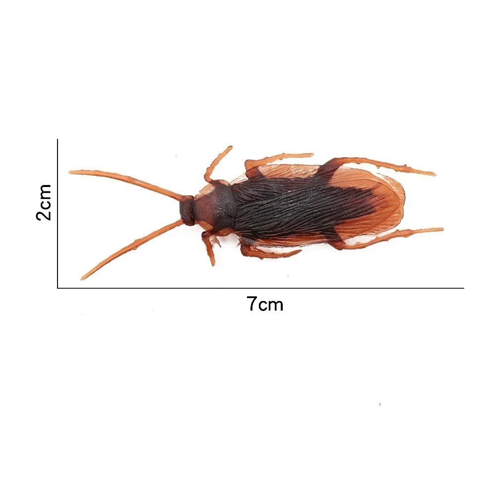 Prank Cockroaches Realistic Cock Roach Rubber Fake Creepy Bugs Gag Toy Joke