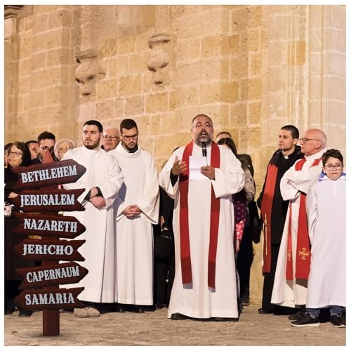 4.5 Feet Cardboard Stand-up Cutout 4.5 ft Biblical Cities Directional Sign