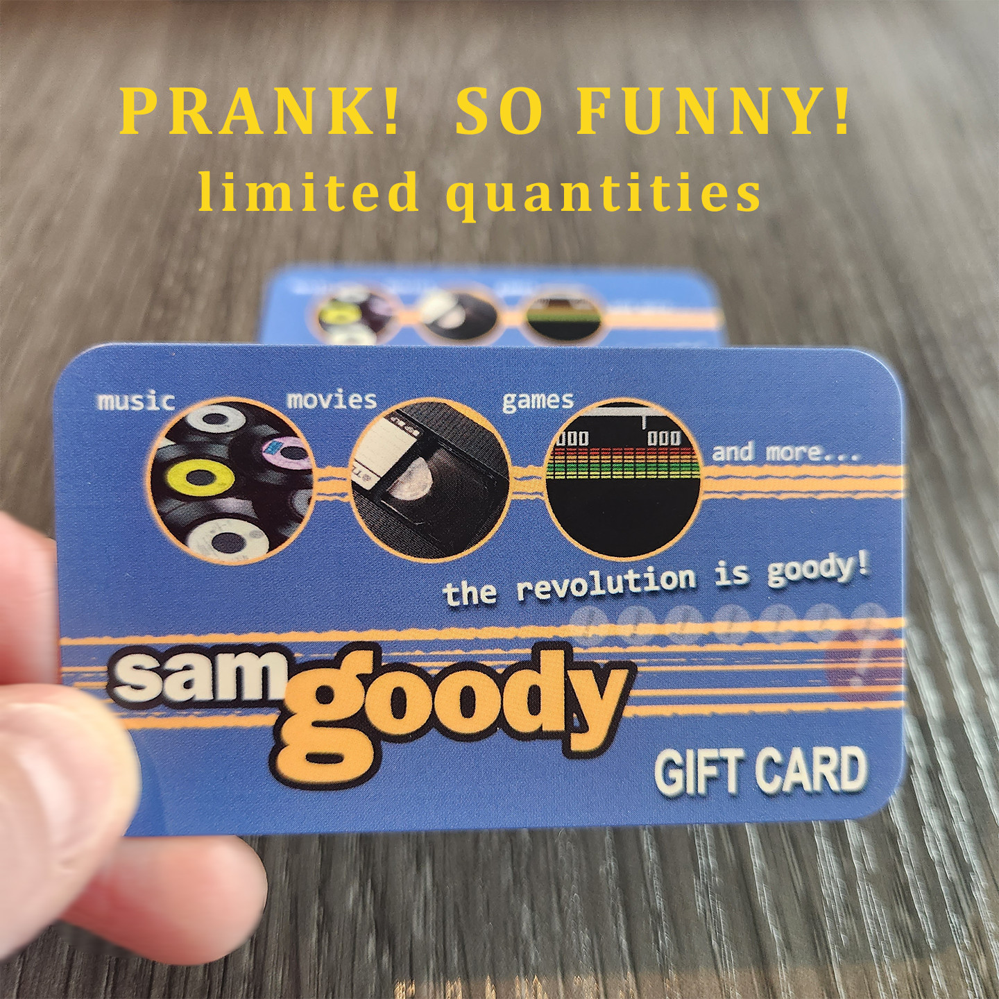 (2) Sam Goody Prank Gag Gift Card – Birthday Christmas Graduation Gag gift FUNNY