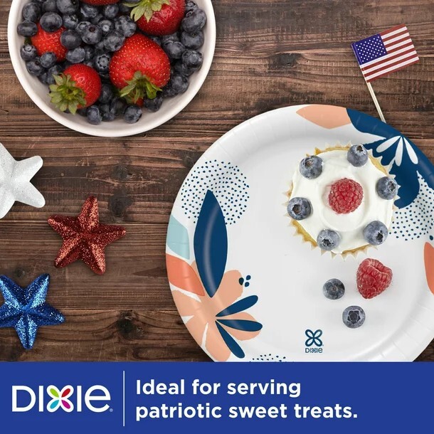 Dixie Disposable Paper Plates, 7 in, 50 count (Pack of 3 )