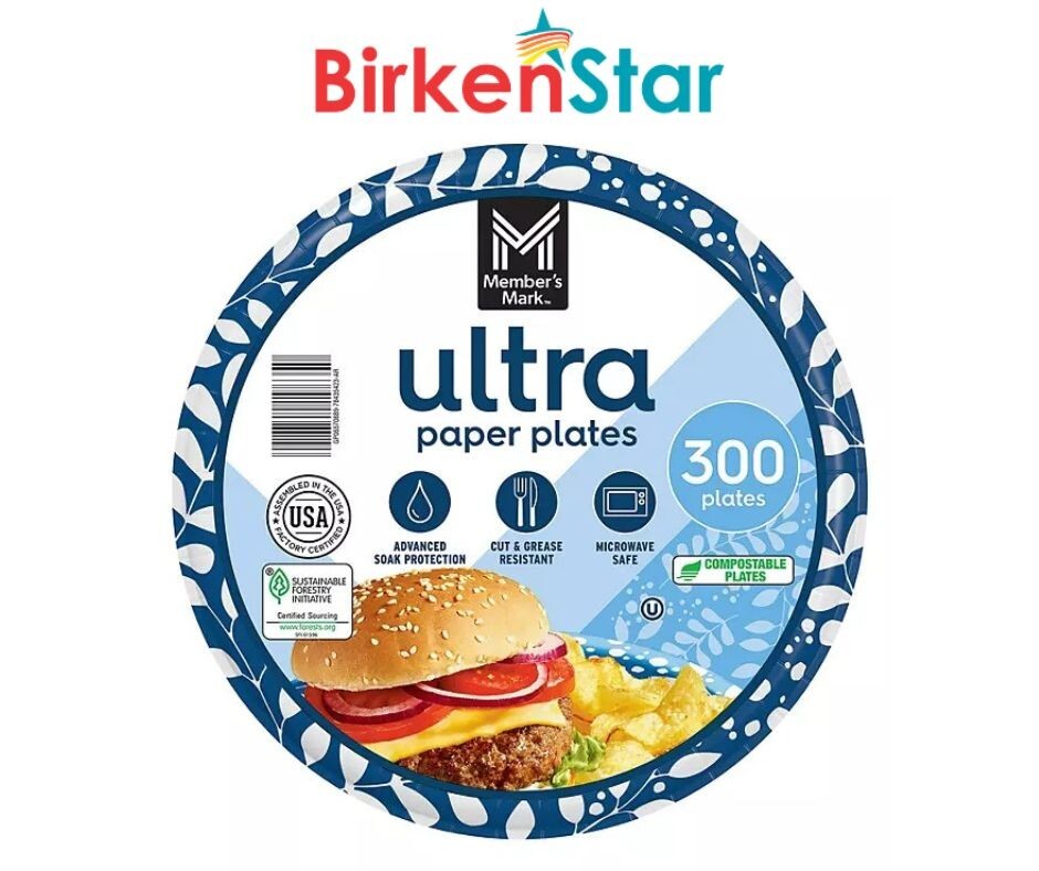 Member’s Mark Ultra Lunch Paper Plates (8.5″, 300 ct.) Great Price