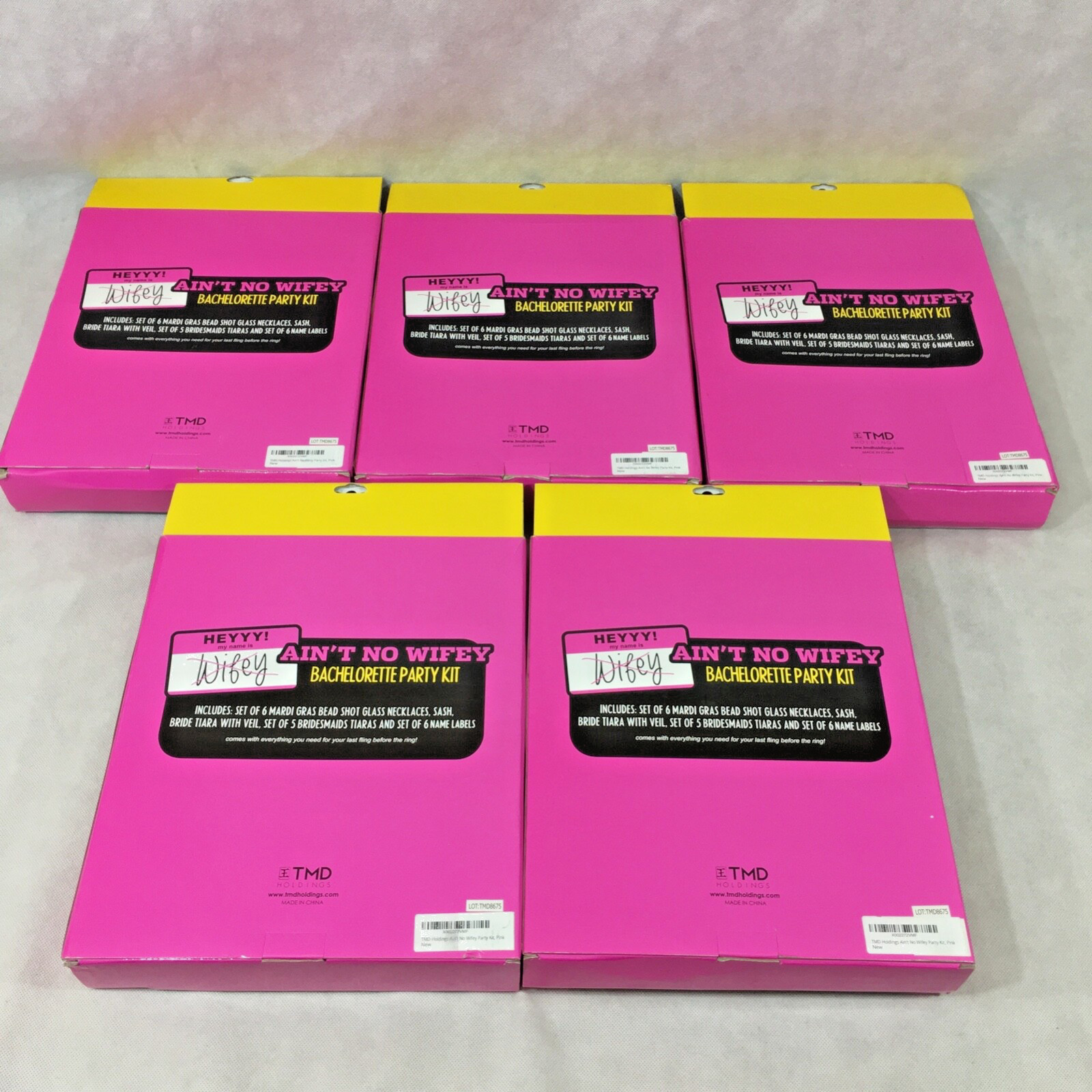Bachelorette Party Kit Box Set Lot of 5 Ain’t No Wifey Sash Tiara Beads