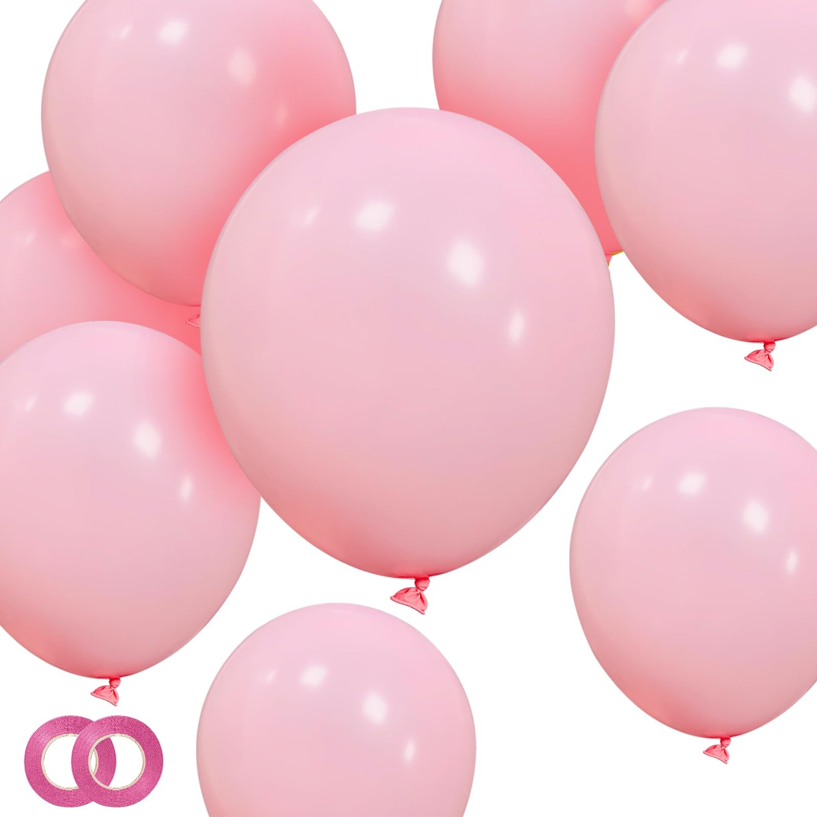 Pastel Pink Balloons 12 Inch 100 Pack light Pink Latex Balloons Baby Pink Par…