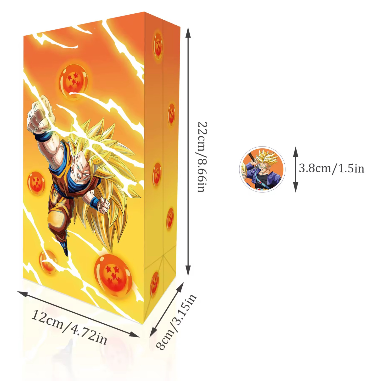 12 Dragon Ball Z Goodie Bags Gift Favors For a Anime Themed Birthday Party Event