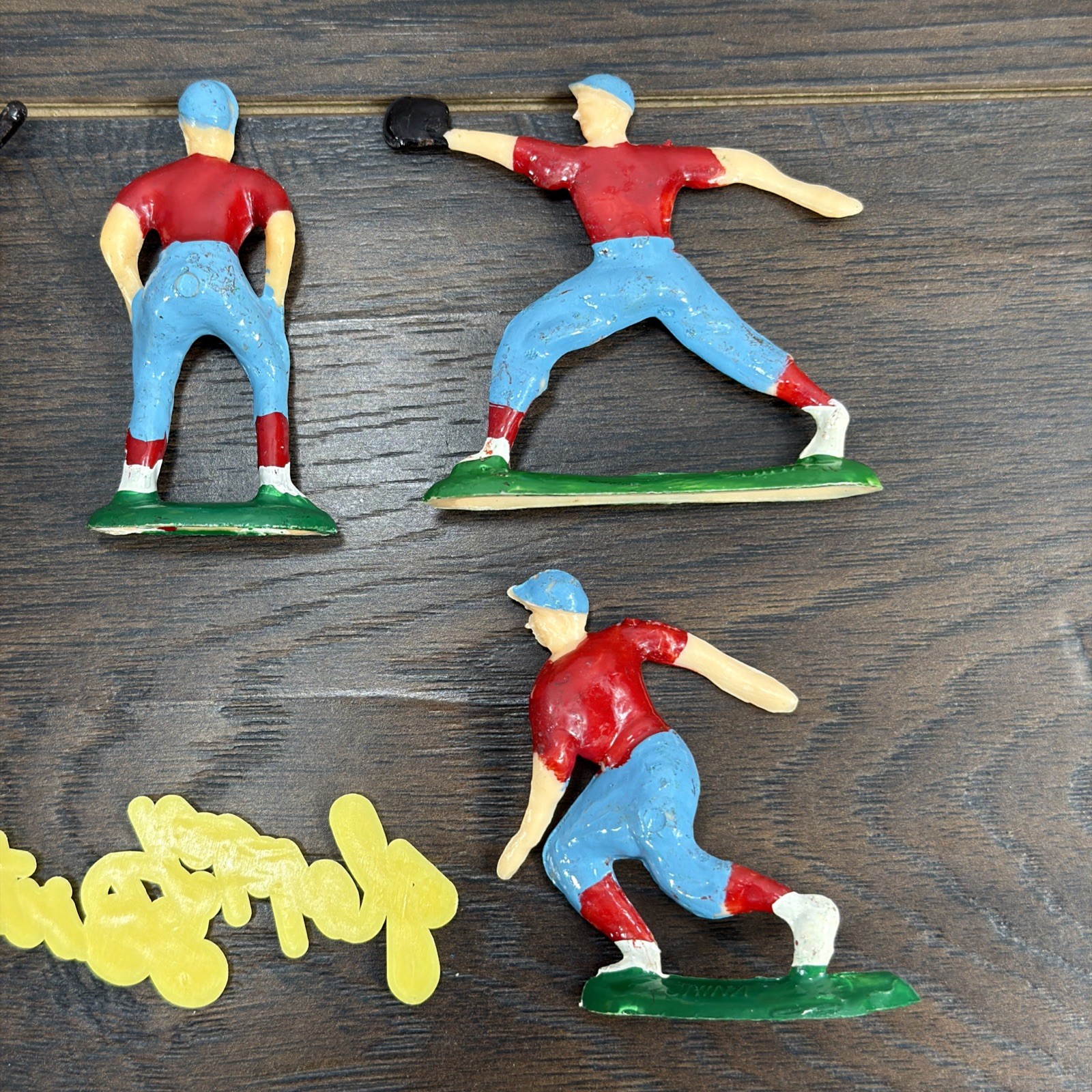 Vintage Lot of 11 Hard Plastic Baseball Cake Toppers Decoration Figures Toy 70’s