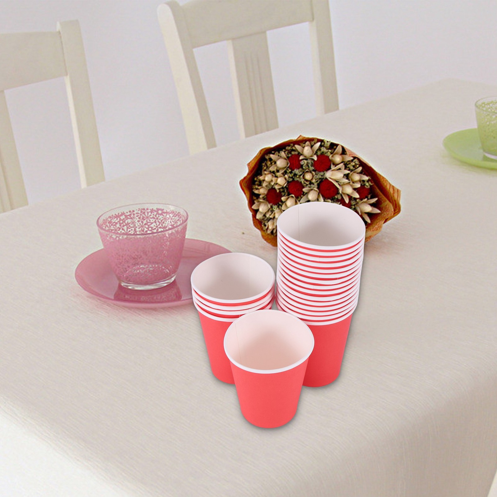 20 Cups (9oz) – Plain Solid Colours Birthday Catering M9V1