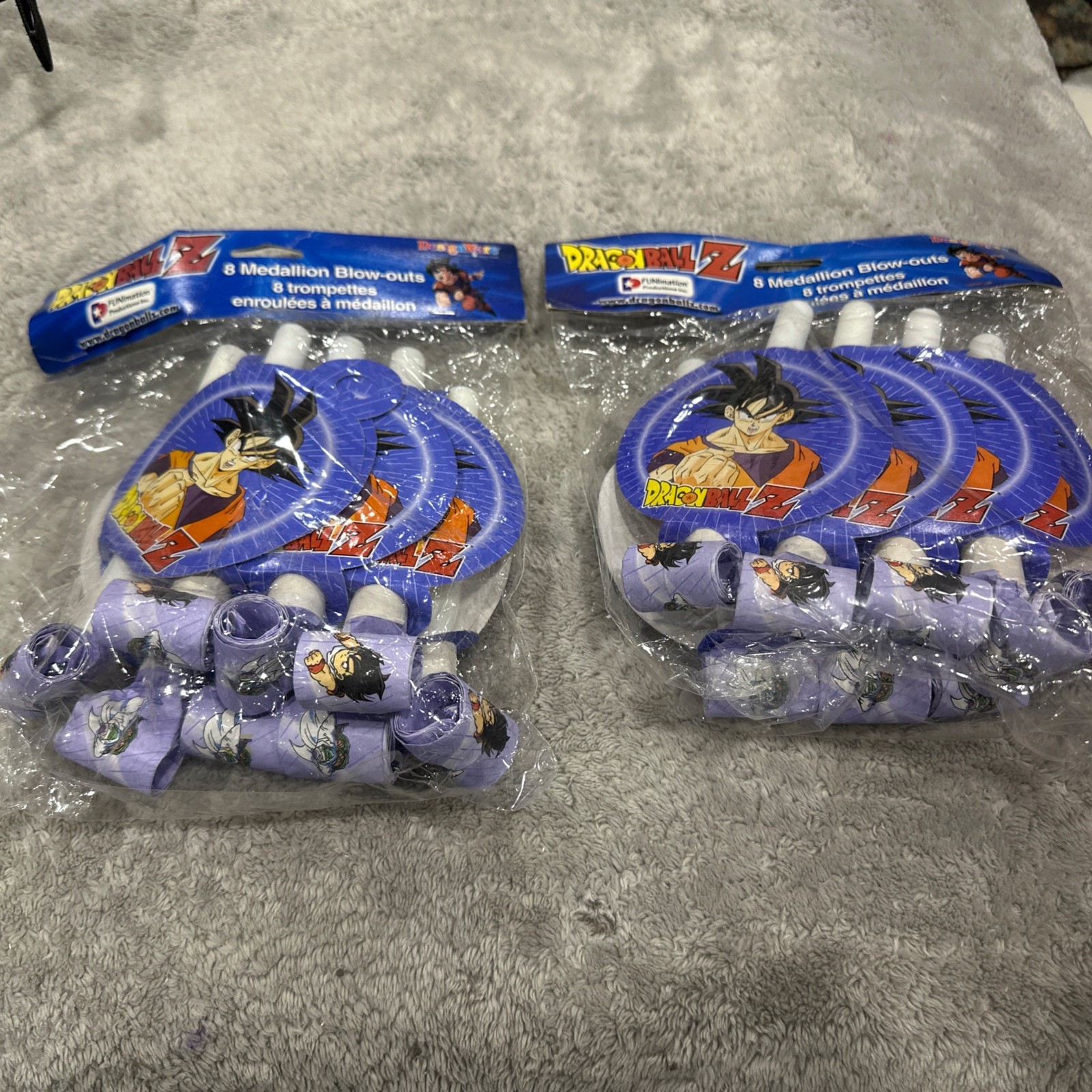 Lot Of 2 – 8 Pack DRAGON BALL Z BLOWOUTS ~ Birthday Party Supplies Favors GoKu