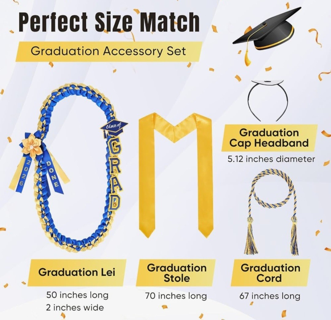 graduation accessories Blue/gold