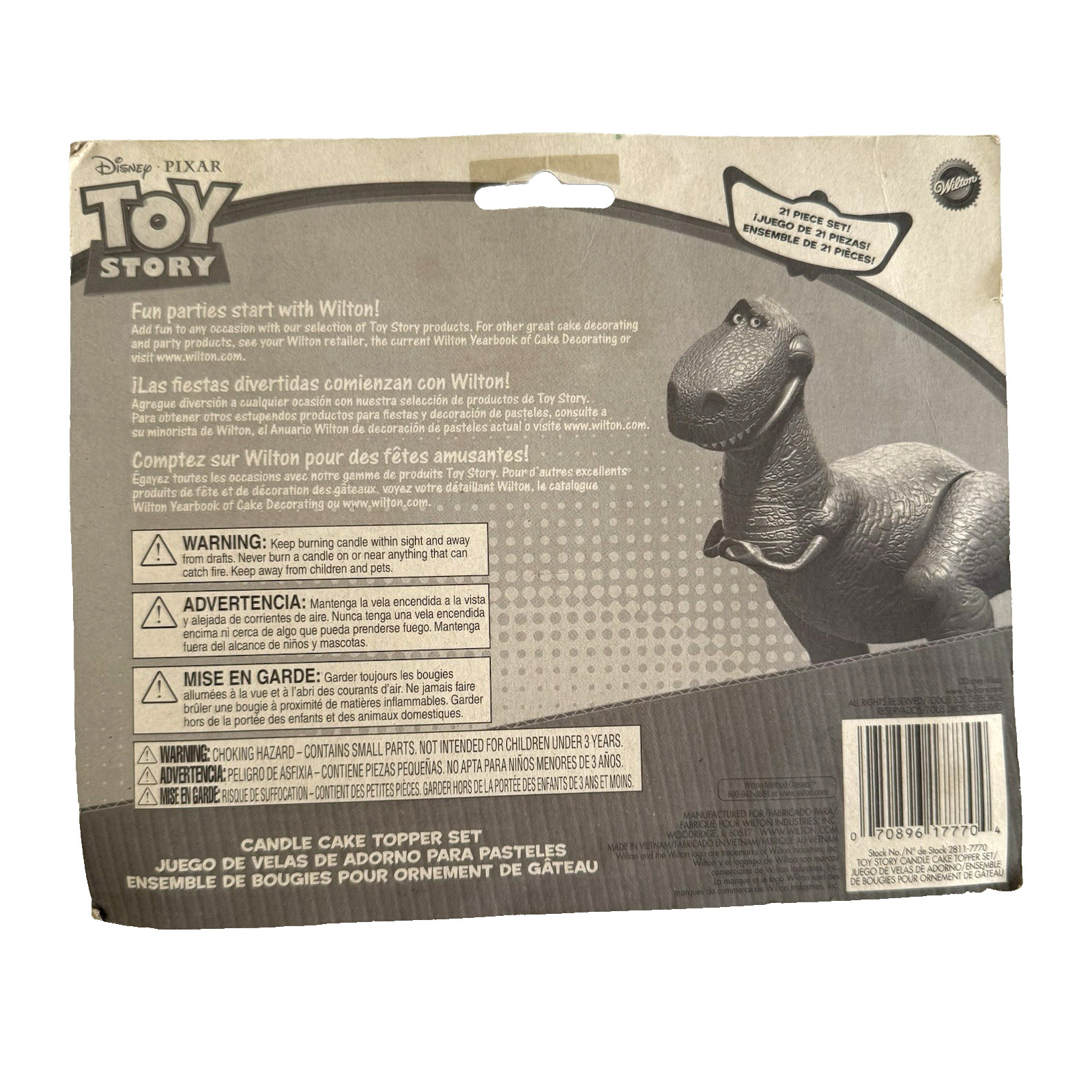 Disney Toy Story Buzz Lightyear Figure Birthday Candle 8 Green Alien Cake Topper