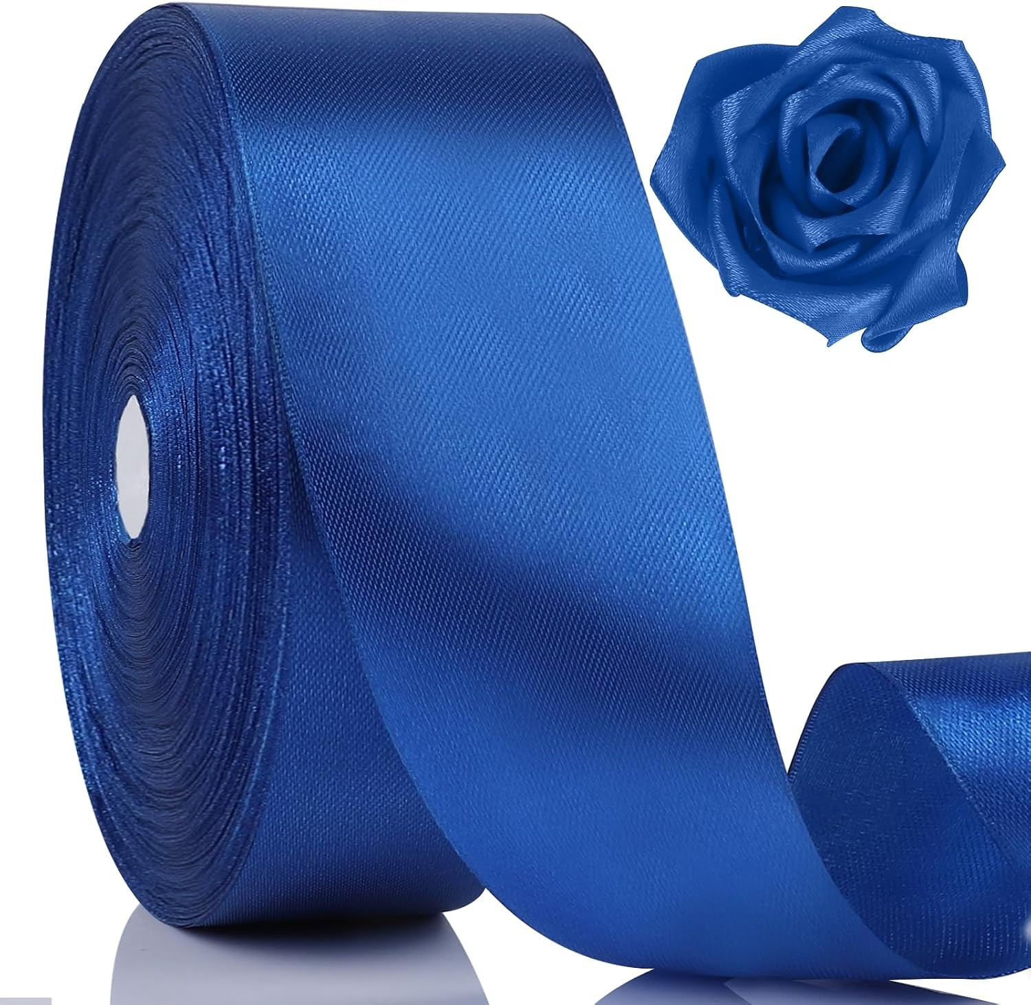 100 Yards Ribbon,1-1/2 Inch Royal Blue Satin Ribbon,Single Face Satin Ribbons,