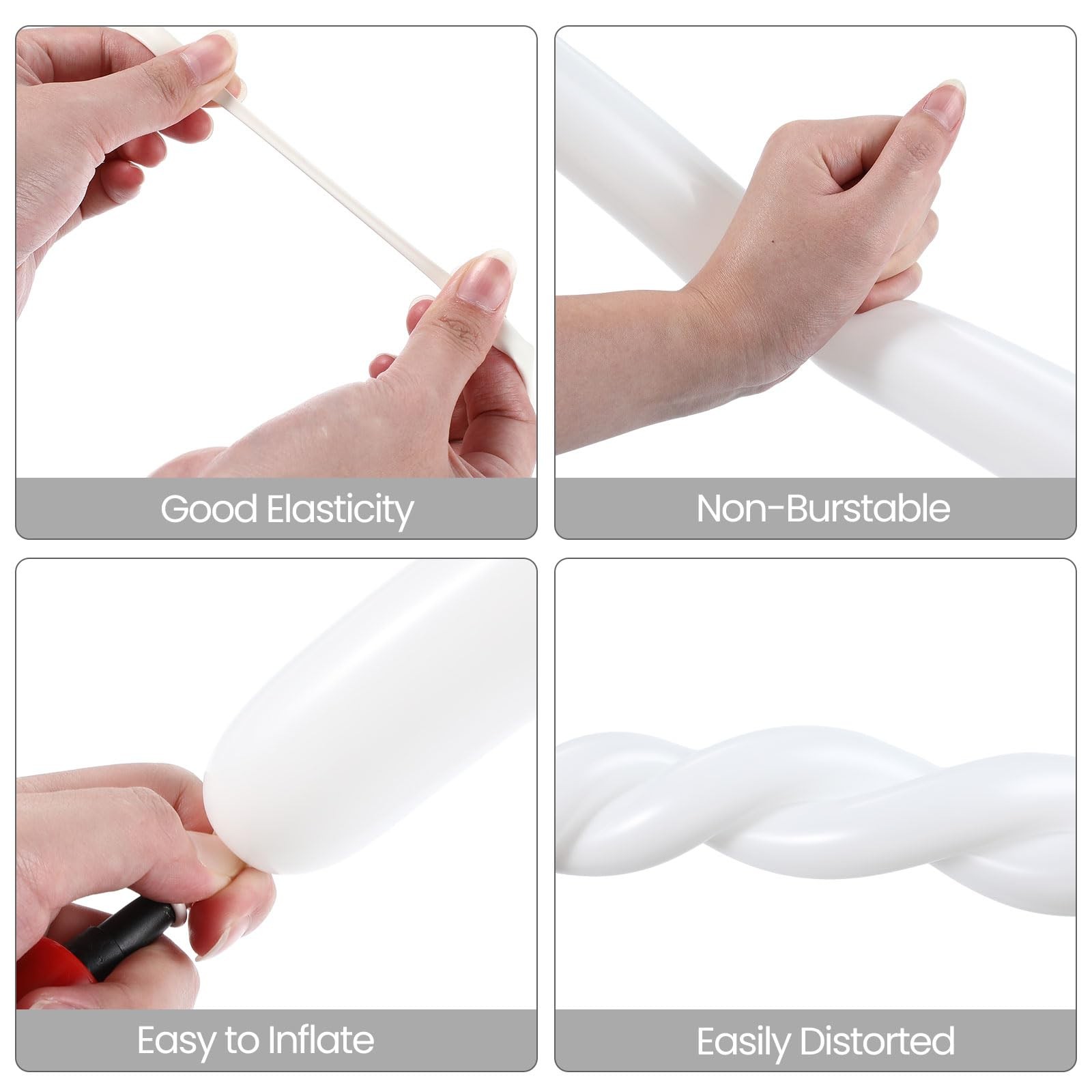 1000 Pcs Long Balloons Bulk 260 Latex Twisting Balloons Decoration for Birthd…