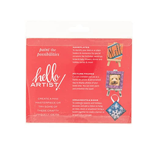 Party Pack Mini Canvas with Easel, 4 Pieces, None