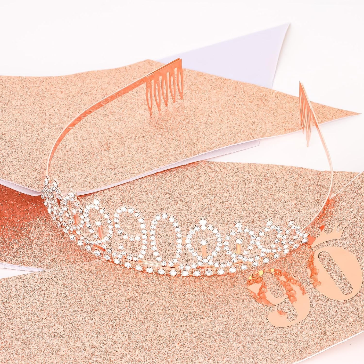 90 & Fabulous Tiara and Glitter Sash Set – Perfect Gift for 90th Birthdays