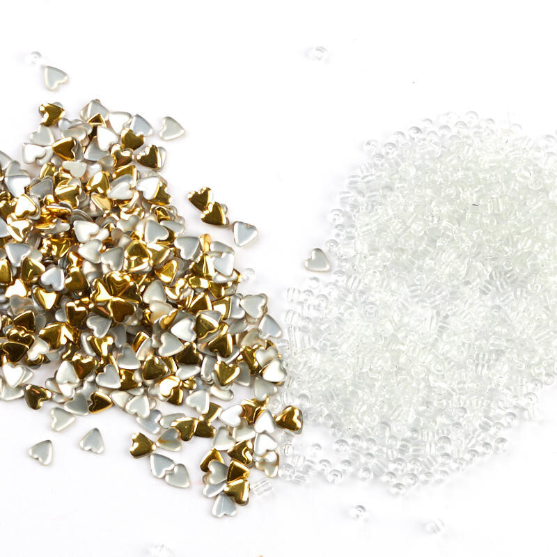 36 Grams of Factory Direct Craft Gold and Silver Hearts Table Confetti Scatters