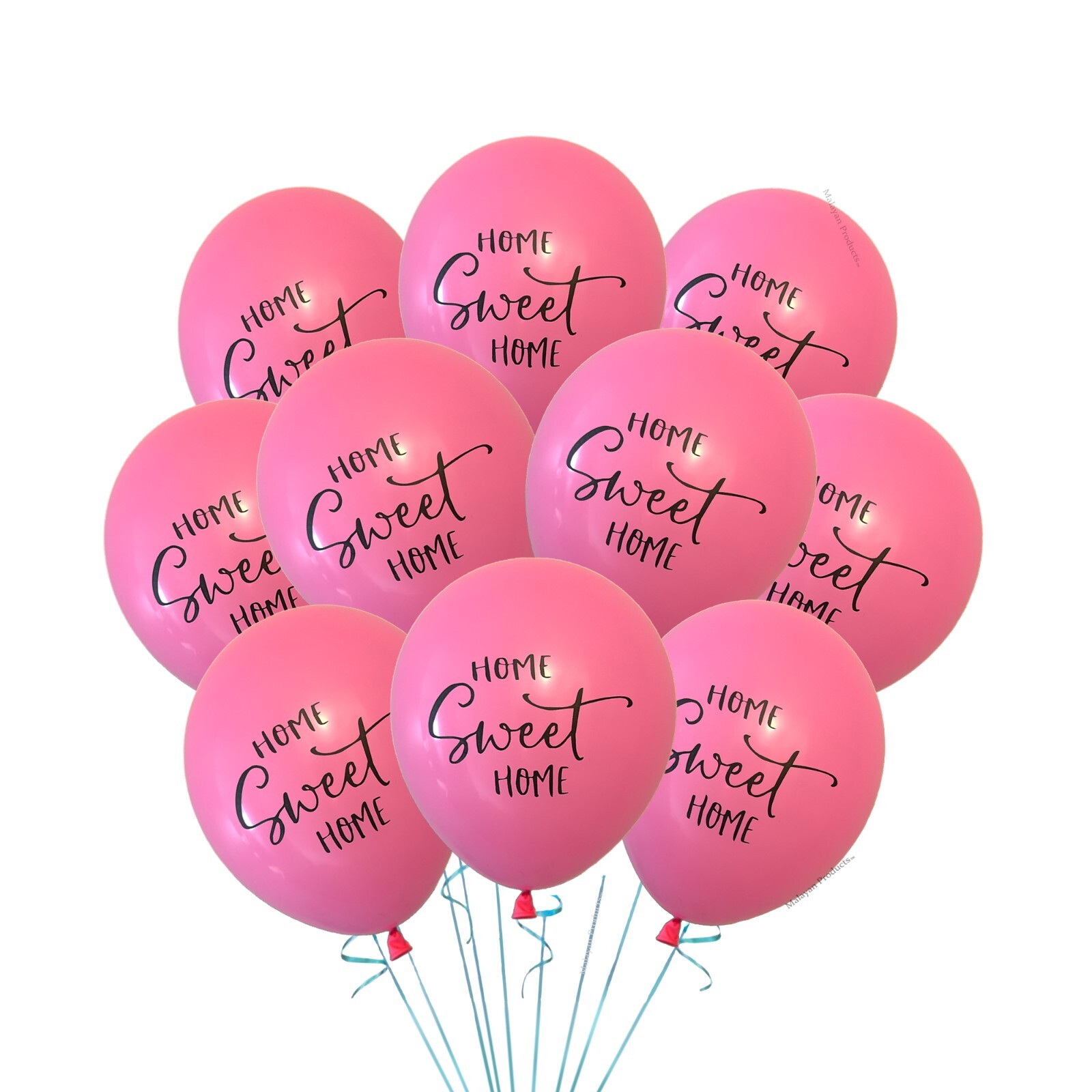 12 PK Pink Home Sweet Home Housewarming Welcome Party Balloons New House Realtor
