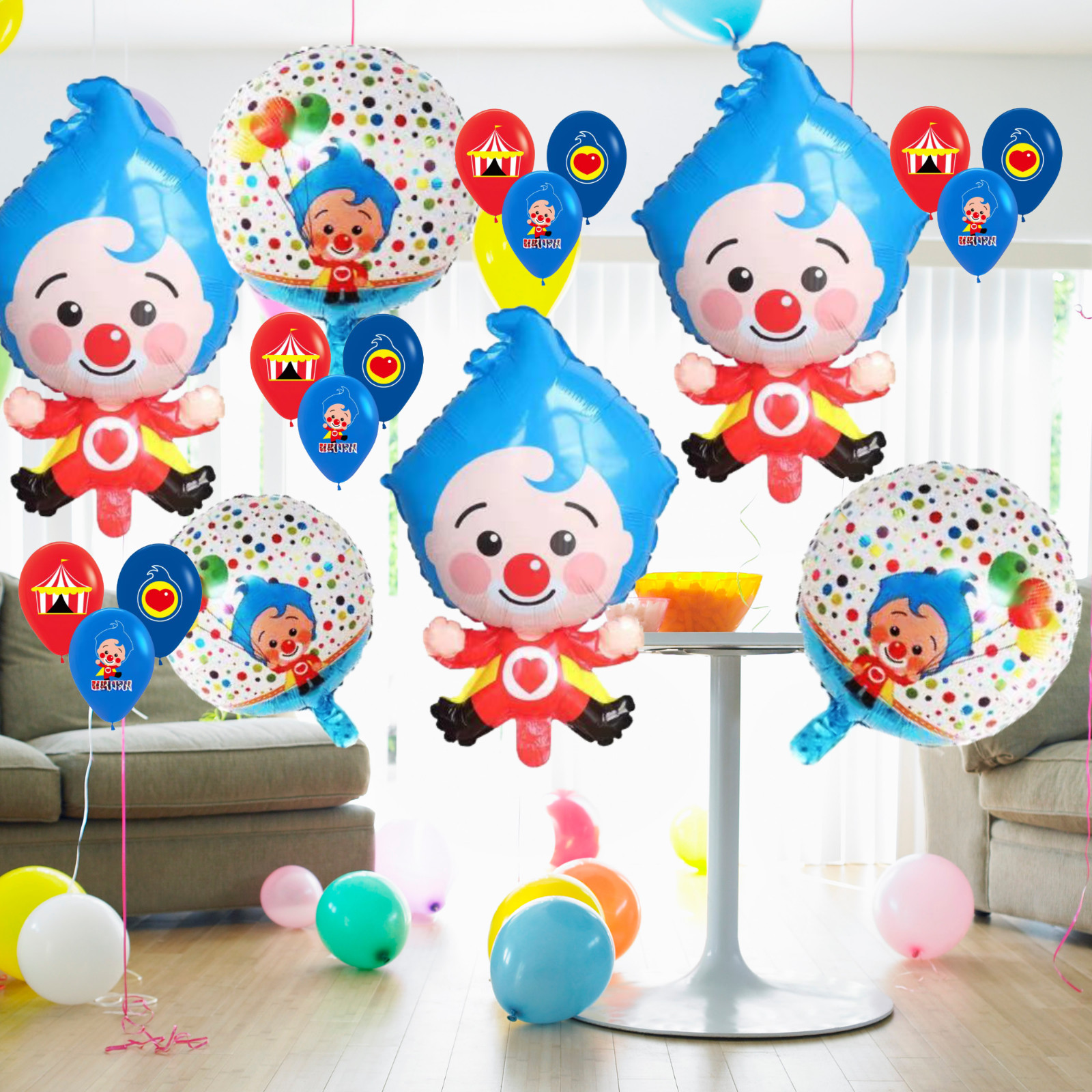 PLIM PLIM PARTY SUPPLIES DECORATION BALLOONS BANNER TABLE COVER THEME CAKE